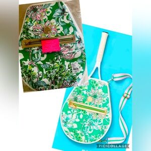 Lilly Pulitzer tennis racket bag with strap new